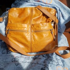 Tan Leather Bag, Crossbody / shoulder The Sak